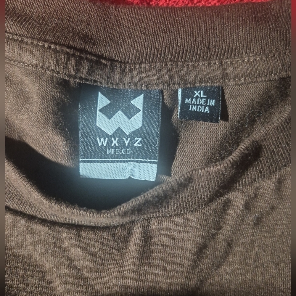 WXYZ “Loyalty” Embroidered Brown Tee – Minimalist Statement Shirt - Picture 2 of 6